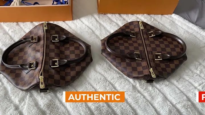 Authentic vs Fake Louis Vuitton Speedy B 25 Damier Ebene Comparison