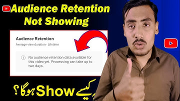no audience retention data available for this video yet. processing can take up to two days fix 100%