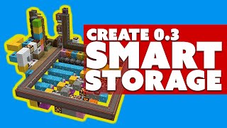Minecraft Create Mod Smart Storage System Using Sequenced Gearshifts!