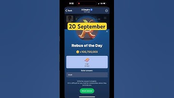 Musk Empire Rebus of the Day code today 20 September | X Empire Rebus of the Day code today | #code