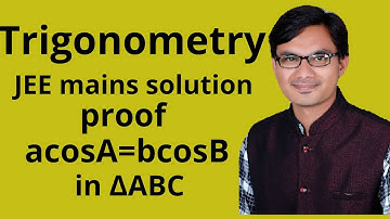 In ∆ABC, if acosA=bcosB then ∆ is either right angled or isosceles #IITJEE #trigonometry /sine rule