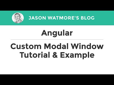 Angular Custom Modal Window (Popup Dialog) Tutorial & Example