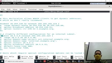 Konfigurasi DHCP Server Debian 10