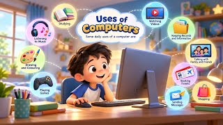 Computer My Friend | Uses & Places Where Computers Are Used #computerbasics #computerforkids