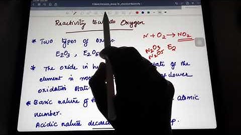 Class XII-Chapter 7-Part 3-P Block-Group 15 elements -Trends in Chemical Reactivity