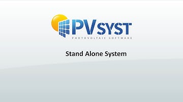 PVsyst 7 - Project 006 - My First Simulation (Stand Alone system)
