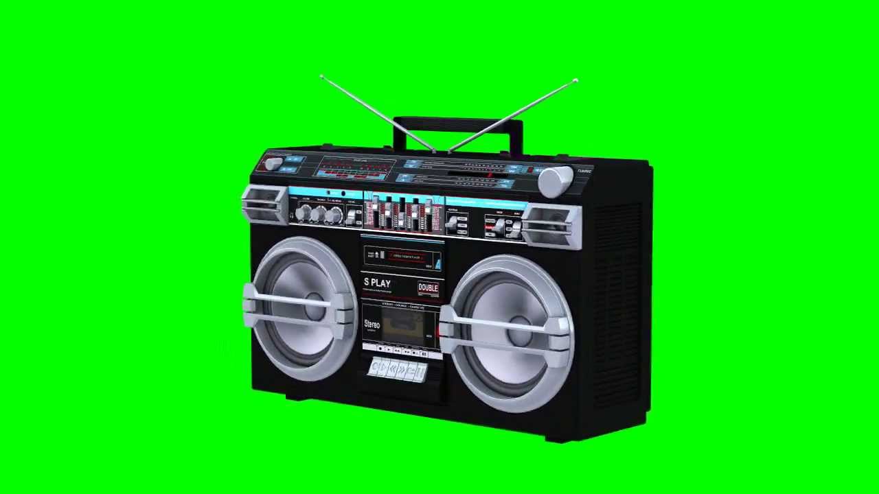 boombox in green screen free stock footage YouTube
