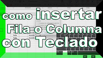 Cómo insertar FILAS o COLUMNAS en Excel USANDO el TECLADO - Fundamentos Básicos Excel Parte 37