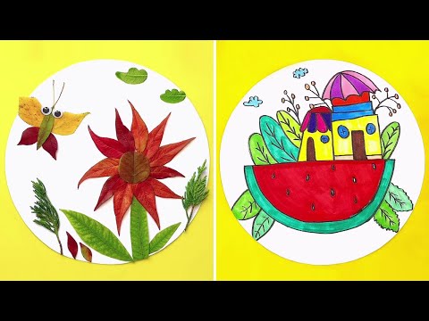 Unique & Easy Leaf Art and Craft Ideas | Stunning Leaf Crafts for Kids to Make || Step by step Ideas