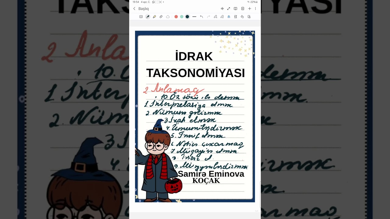 MİQ VƏ SERTİFİKASİYA. İDRAK TAKSONOMİYASI. ASAN ANLAŞILAN İZAHLA.