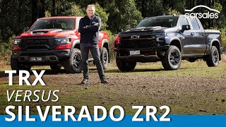 2023 Chevrolet Silverado ZR2 v RAM TRX Comparison | All-American off-road pick-up face-off