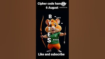 6 August daliy cipher code hamster kombat #ciphercodes #hamsterkombat #viral