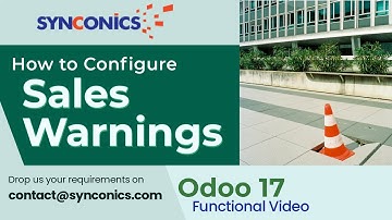 How to configure Sales Warning & Blocking Messages in Odoo 17? Functional Video | #Synconics [ERP]