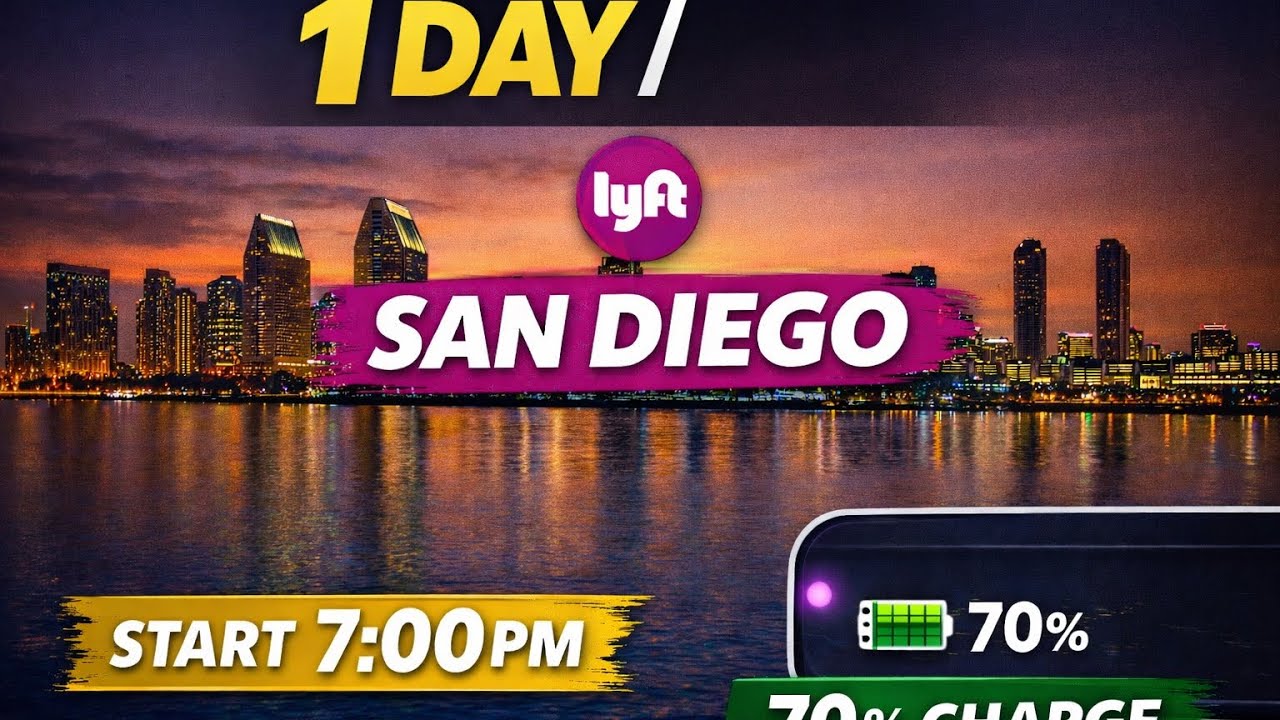 Driving Lyft at Night in San Diego | Full Earnings Breakdown