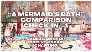 Rendering Comparison #1  Jaded Gem Shop’s Pixel & Hybrid Charting of “A Mermaid’s Bath”