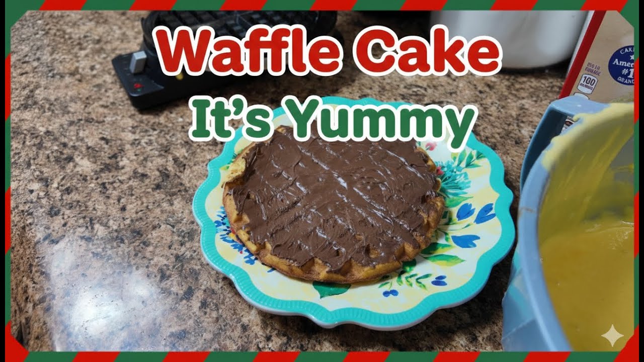 Превратите готовую смесь для торта в восхитительный вафельный торт.