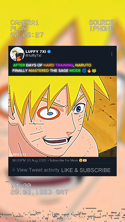 WHEN NARUTO MASTERED THE SAGE MODE 🐸🔥