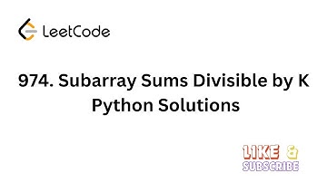 974. Subarray Sums Divisible by K Python leetcode Solution