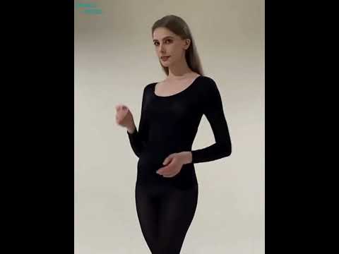 Комплект ультратонкої жіночої термобілизни ThermSkin, чорний, розмір XL, видео 1