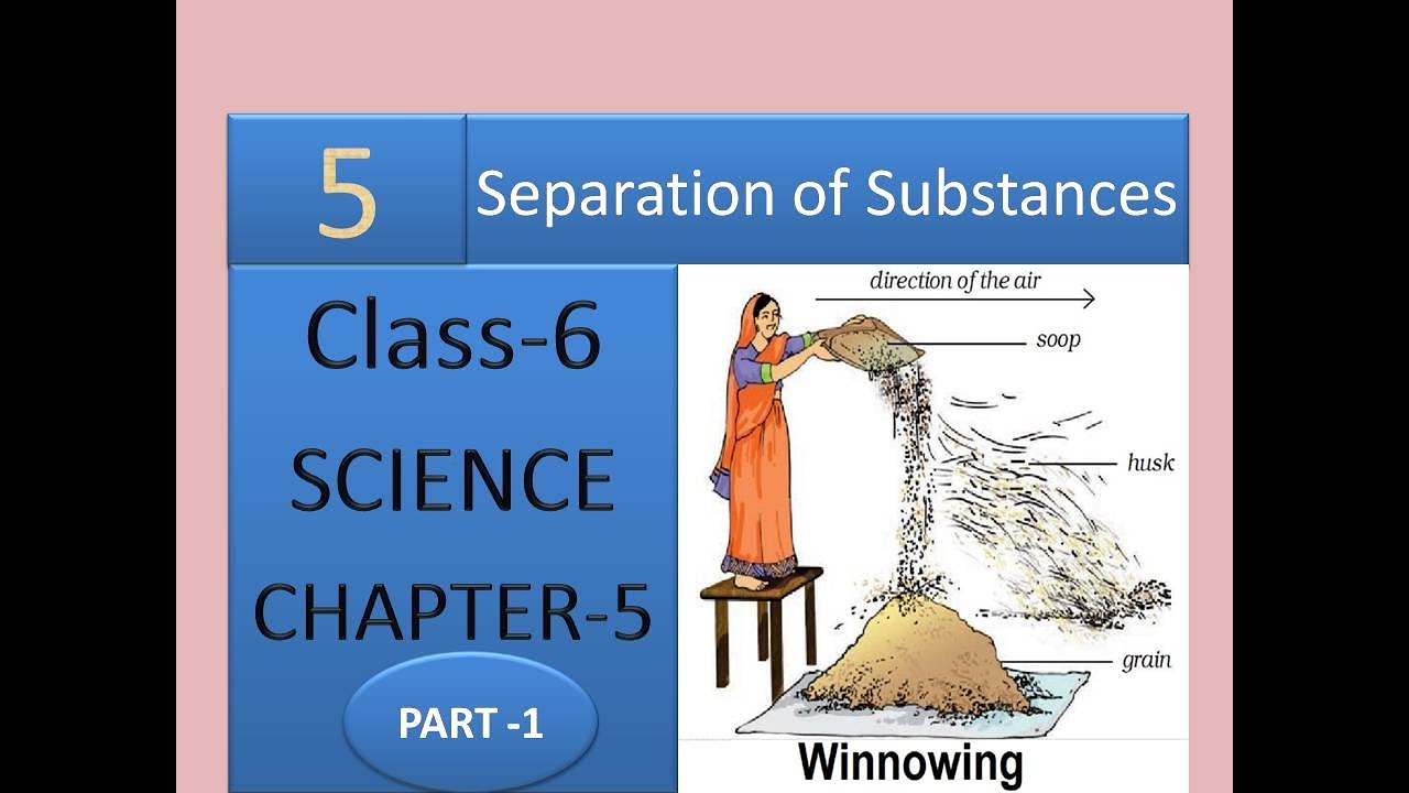 NCERT ,CLASS 6 SCIENCE,CHAPTER 5 SEPARATION OF SUBSTANCES, Part 1 - YouTube