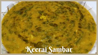Keerai sambar recipe in Tamil | keerai kulambu