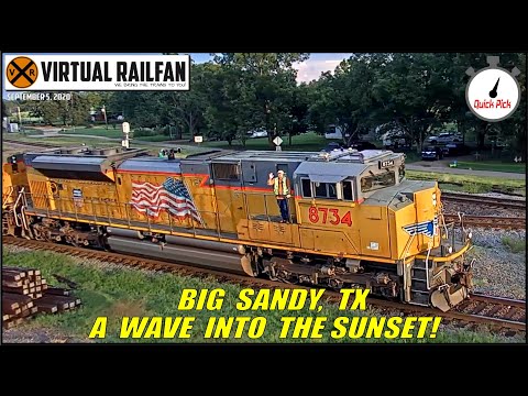 For all the folks at Big Sandy, TX.  Great Railfanning with waves into the Sunset!