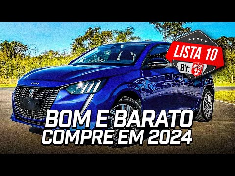 10 CARROS BONS E BARATOS QUE SERÃO EXCELENTES COMPRAS PARA 2024!
