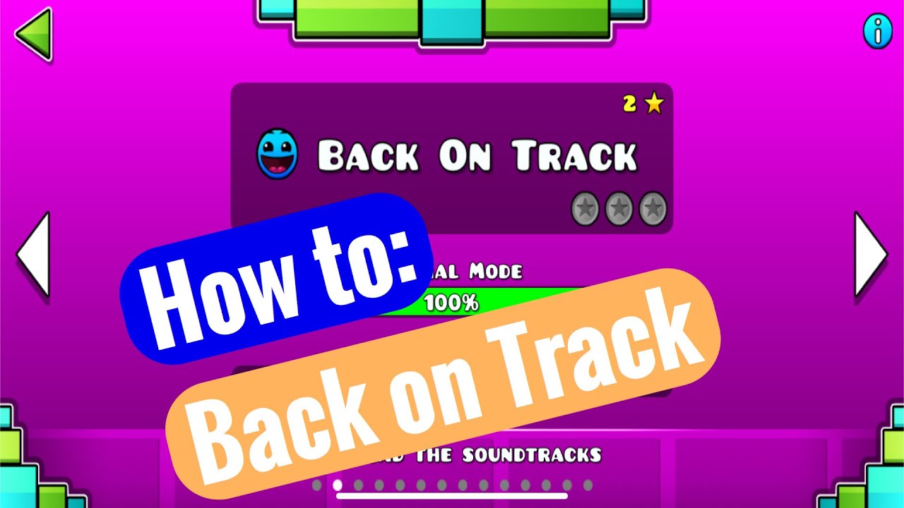 How to complete back on track - Geometry dash - YouTube
