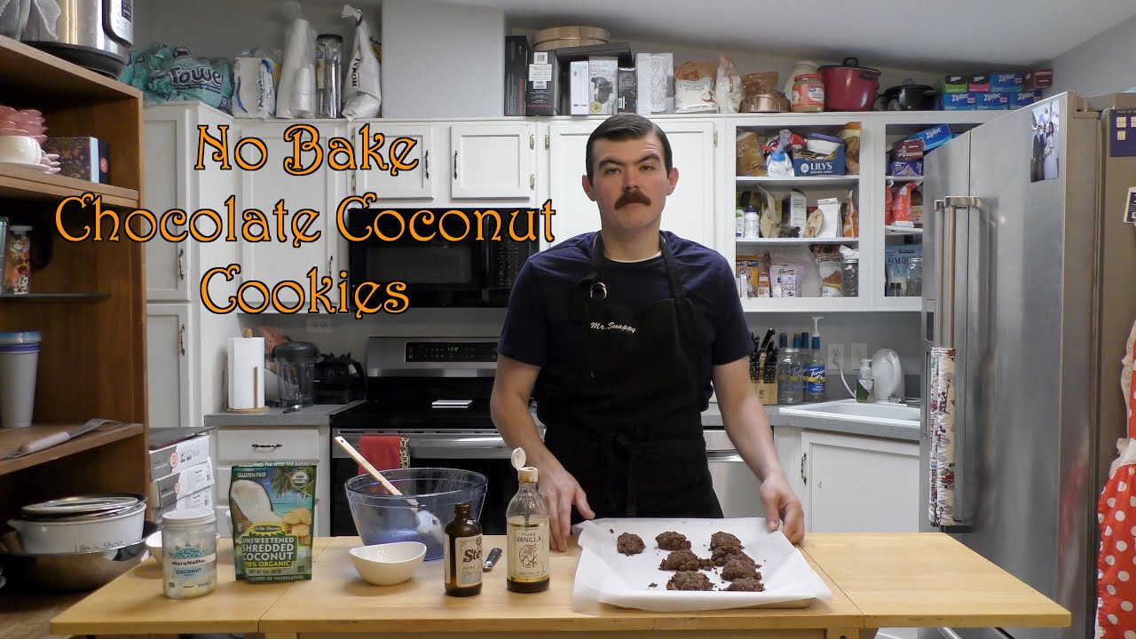 ⁣Nick's Keto Kitchen - Chocolate Coconut No Bake Cookies
