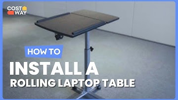 How to Install the Adjustable Angle Height Rolling Laptop Table | HW65679 #costway #howto
