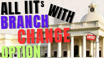 BRANCH CHANGE OPTIONS IN IIT | HICH IIT HAVE BRANCH CHANGE OPTION| HOW TO CHANGE BRANCH IN IIT | IIT