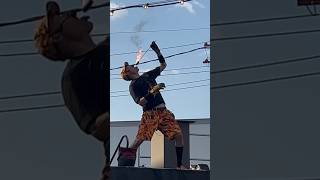 Fire Guy Eats Fire At State Fair