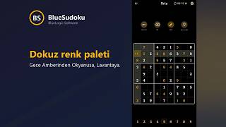 BlueSudoku — Gerçek siyah, dokuz palet, hesap yok screenshot 2