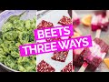 Beets Three Ways: Orange Popsicles, Pulp Crackers, Pesto