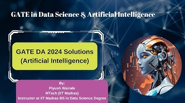GATE DA 2024 Solution : Q44 | GATE Data Science Previous Year Questions| AI | GATE DA