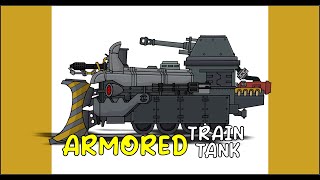 How To Draw Armored Train Tank | HomeAnimations - Cartoons About Tanks