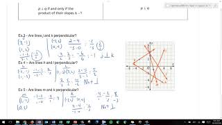 Lesson 2-4: Perpendicular Lines and Equations of Lines Parallel and Perpendicular