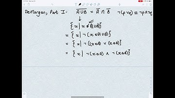 Proving Set Equality (De Morgan