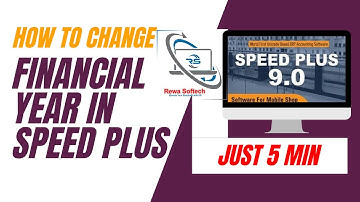 SPEED PLUS FINANCIAL YEAR | How to change financial year in Speed Plus | speed plus #software
