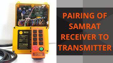 Samrat Radio Remote Control Receiver to Transmitter Pairing | Speedocontrols Samrat RRC RX to TX