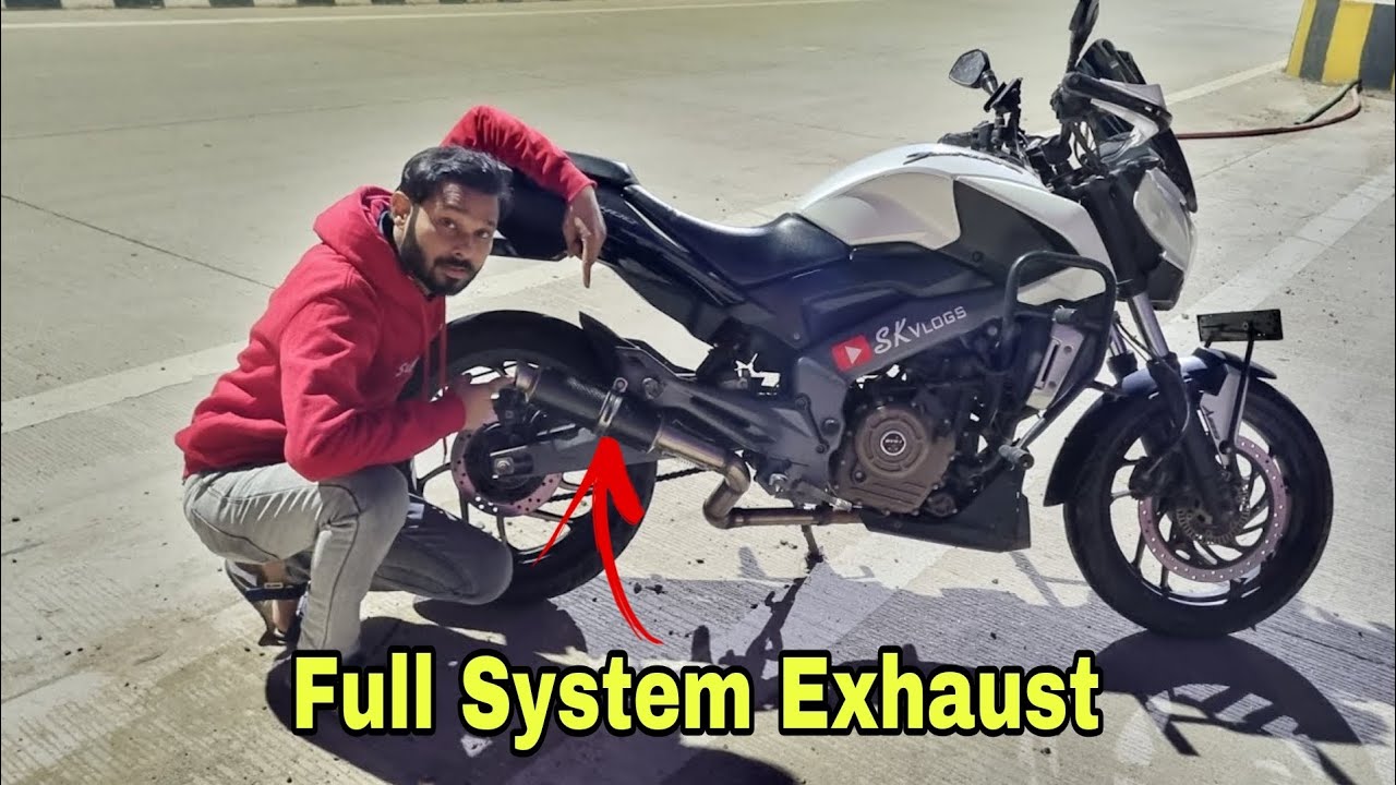 bajaj dominar 400 full system exhaust full system exhaust for