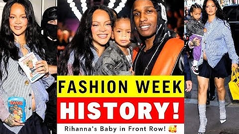 Rihanna’s Baby Makes Fashion Week History 👶🔥 Riot’s First Front Row at Paris Show