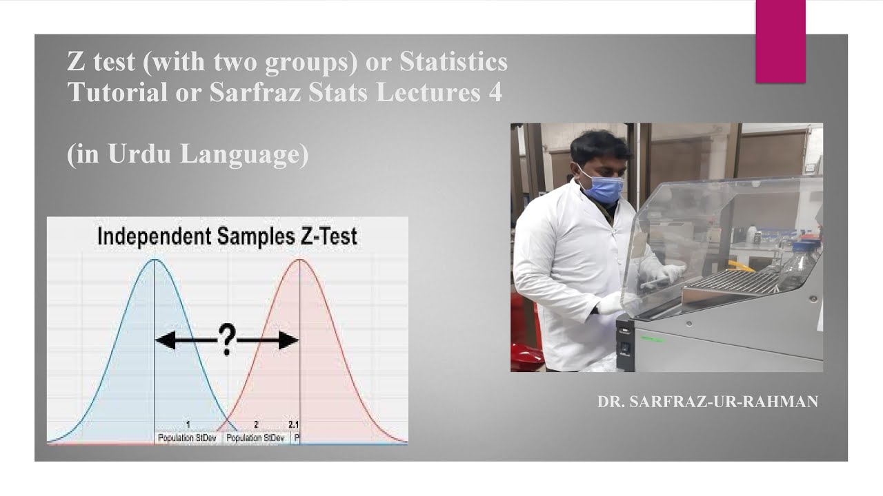 Z test with two groups I Statistics Tutorial I Sarfraz StatsLectures 4 ...