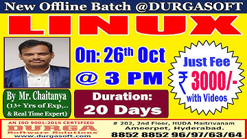 LINUX Offline Training @ DURGASOFT