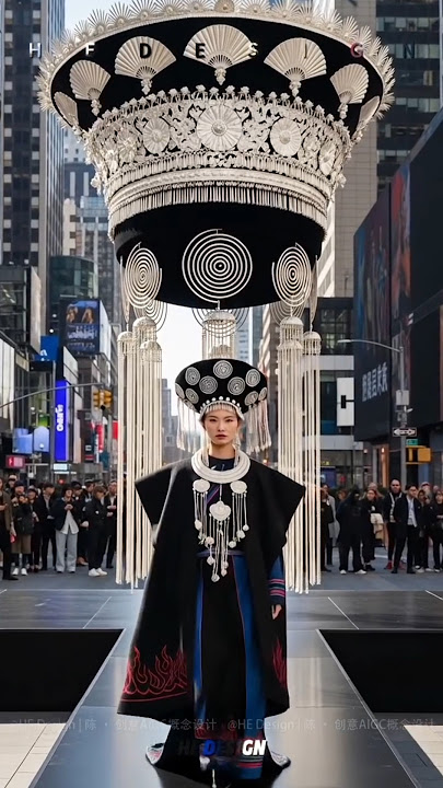 He Design By AI Yi Ethnic Elements and Contemporary Fusion This visual is created by AI #fashion