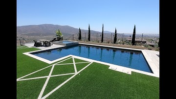 San Diego Pools - Linear Pool with Raised Spa