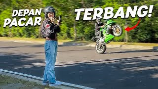Reaksi Pacar Liat ZX636 Terbang!