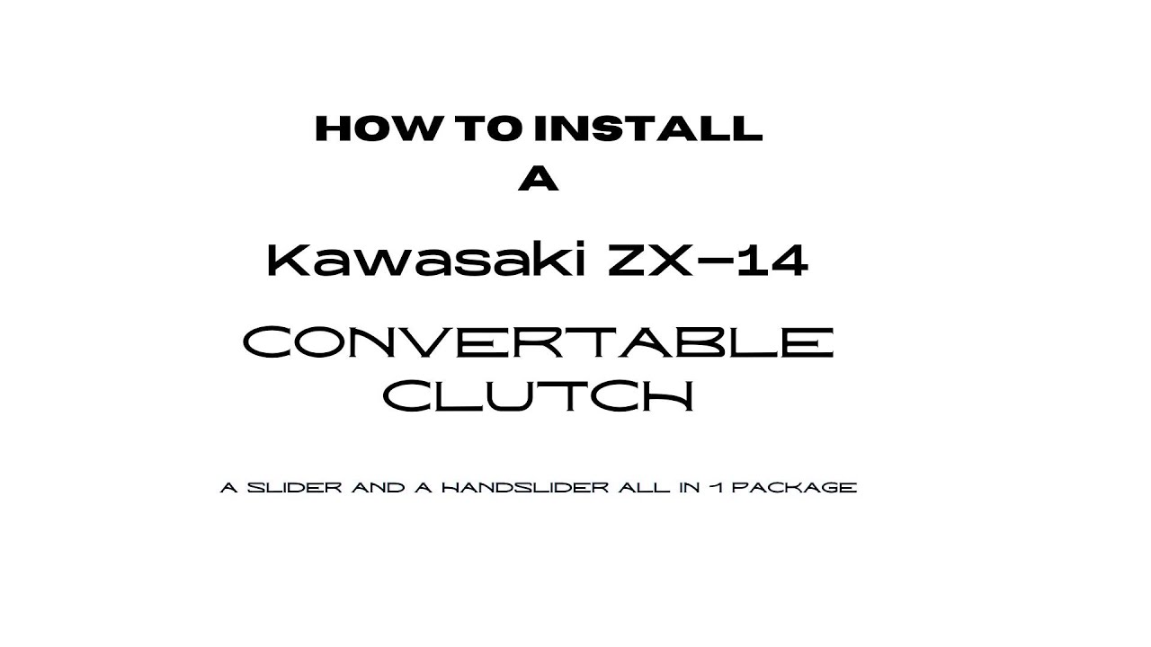 Zx14 Convertable Clutch Install - YouTube
