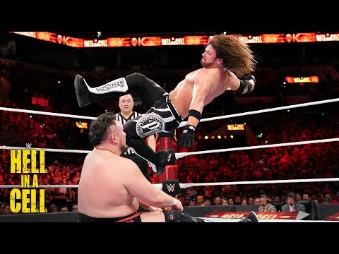 AJ Styles unleashes a barrage of attacks on Samoa Joe: WWE Hell in a Cell 2018 (WWE Network)