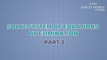Solve System of Equations by Elimination - Only Subtraction (PART 2)